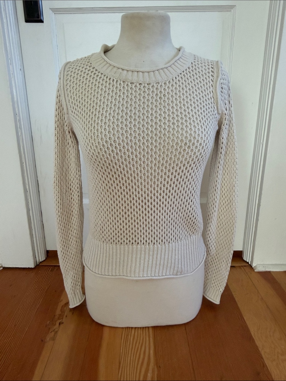 Wilfred Free Open Knit Neutral Sweater Medium